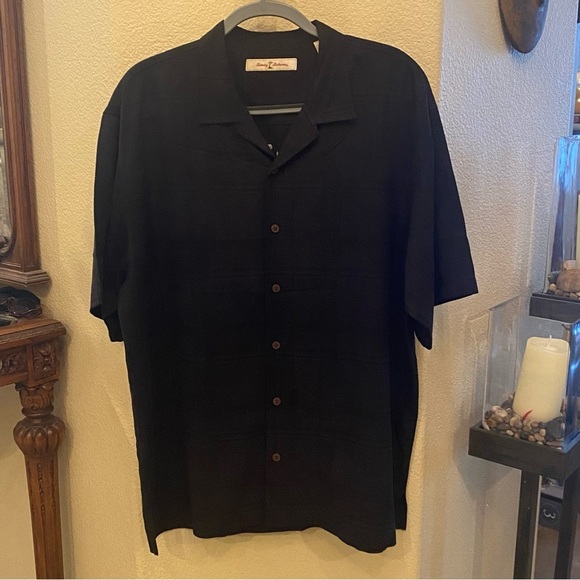 Tommy Bahama Men Black Final Shake Down Hula Girls Martini Embroidery Silk Top-L - Picture 4 of 8